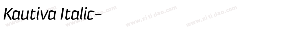 Kautiva Italic字体转换